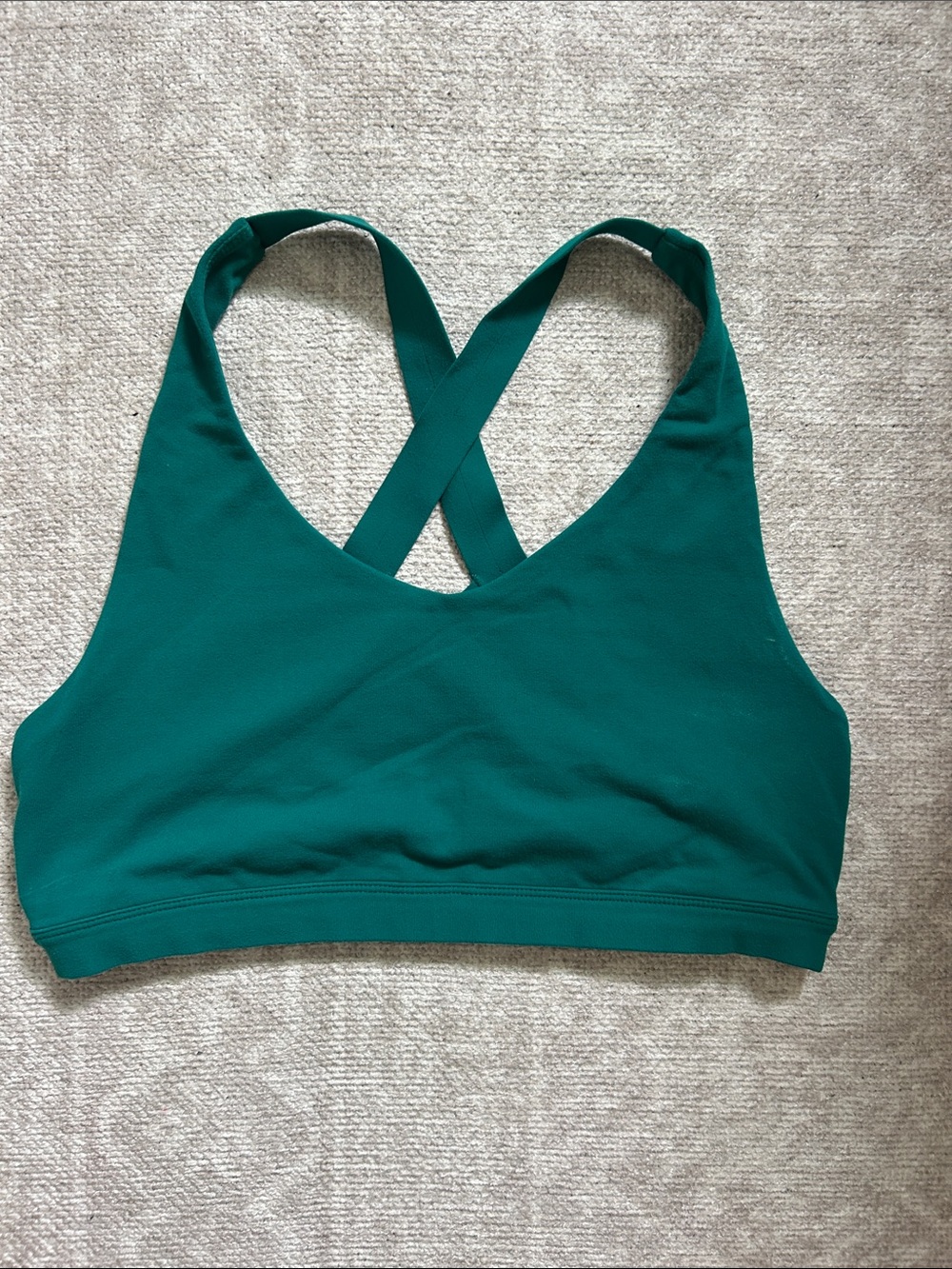Prana Green Cross-Back Sports Bralette